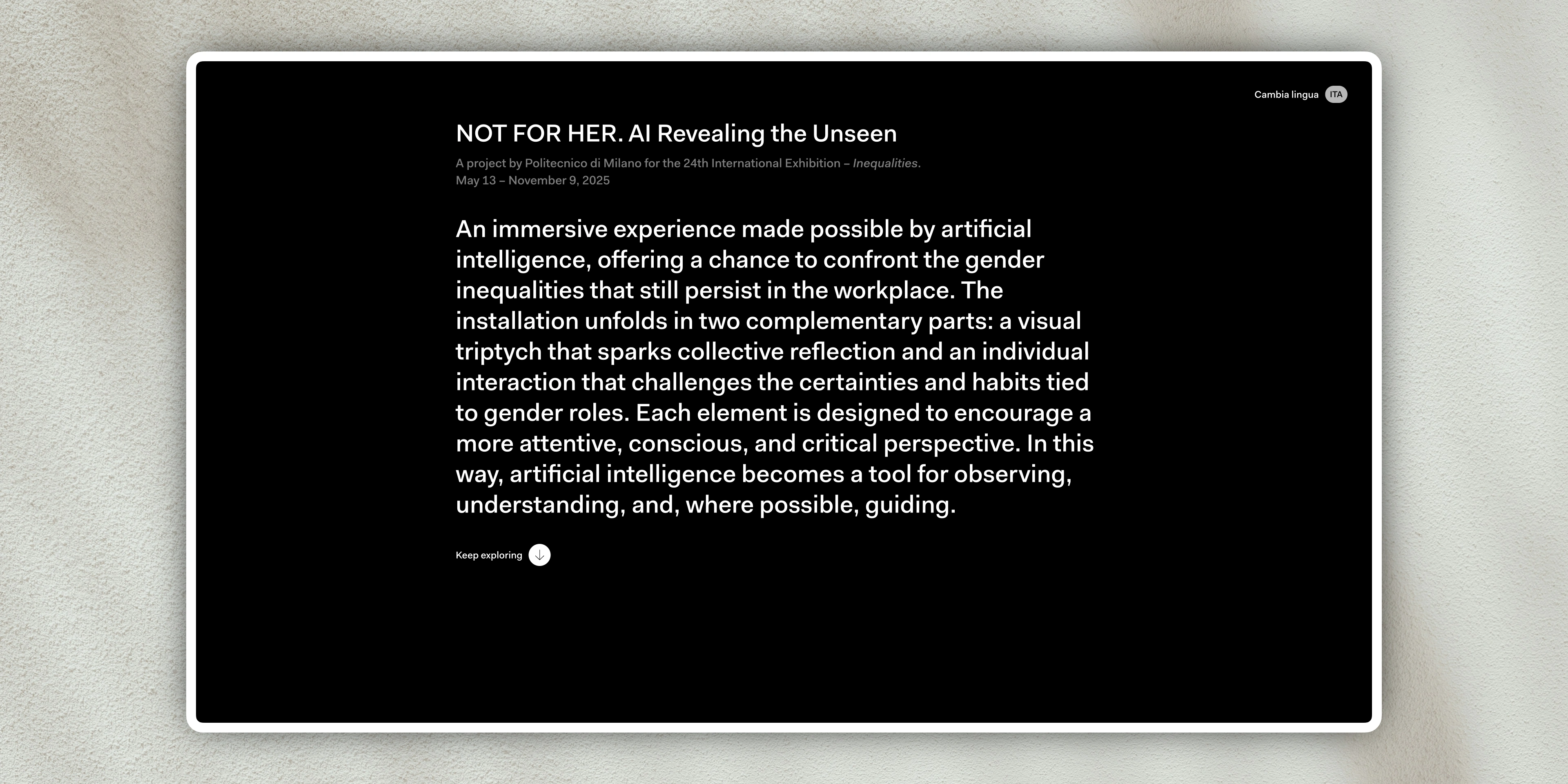 NOT FOR HER: AI Revealing the Unseen 1